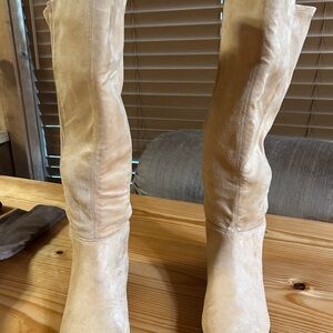 Elegant Cream Knee-High Boots